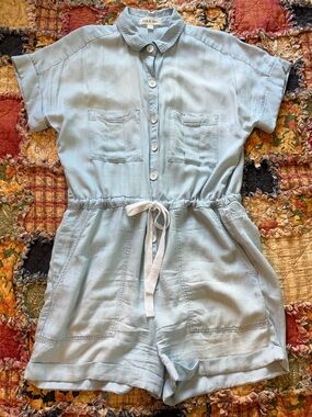 cloth & stone Light Blue Romper Shorts